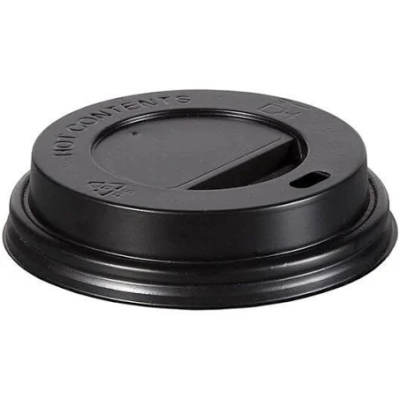 8 OZ KARTON BARDAK KAPAĞI SİYAH 100 ADET - 