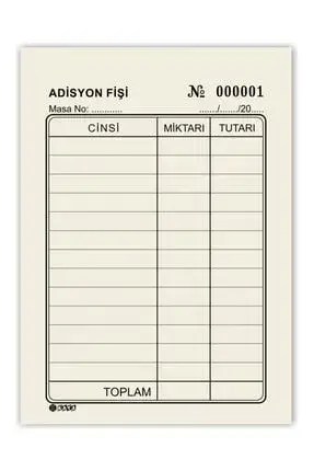 ADİSYON FİŞİ 105X150 MM - 1