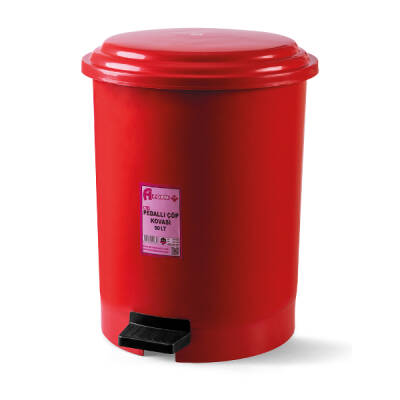 AFORM PEDALLI ÇÖP KOVASI NO:5 50 LT KIRMIZI - AFORM