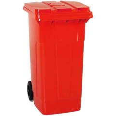 ÇÖP VE ATIK KONTEYNER 240 LT KIRMIZI - 1