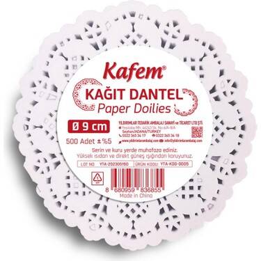 KAFEM DANTEL KAĞIT 9CM 500LÜ - KAFEM