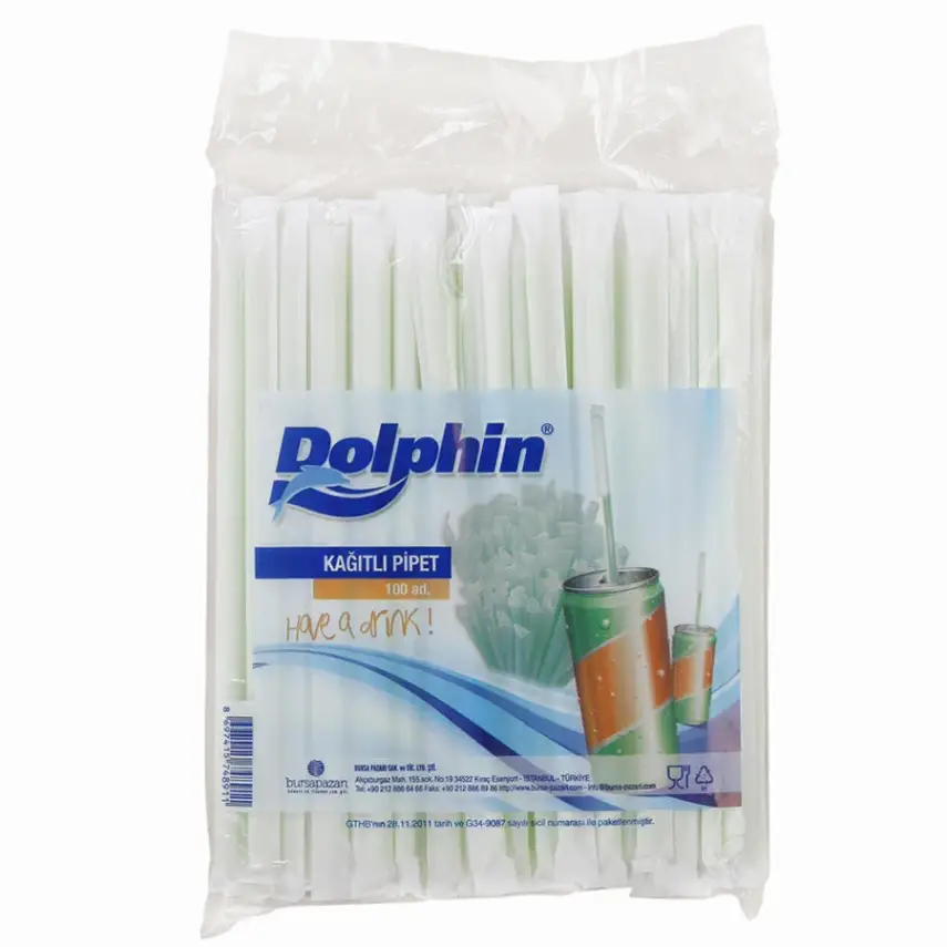 DOLPHİN KAĞITLI PİPET 100 ADET - 1