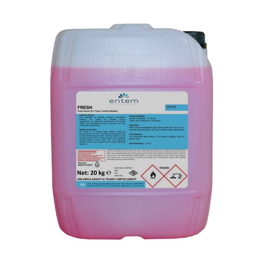 ENTEM FRESH STAR YÜZEY TEMİZLEYİCİ 20 KG - 1