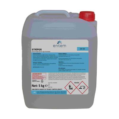 ENTEM STRİPER OTOMAT KULLANIMINA UYGUN HASSAS YÜZEYLER İÇİN KİR VE CİLA SÖKÜCÜ 5 KG - ENTEM