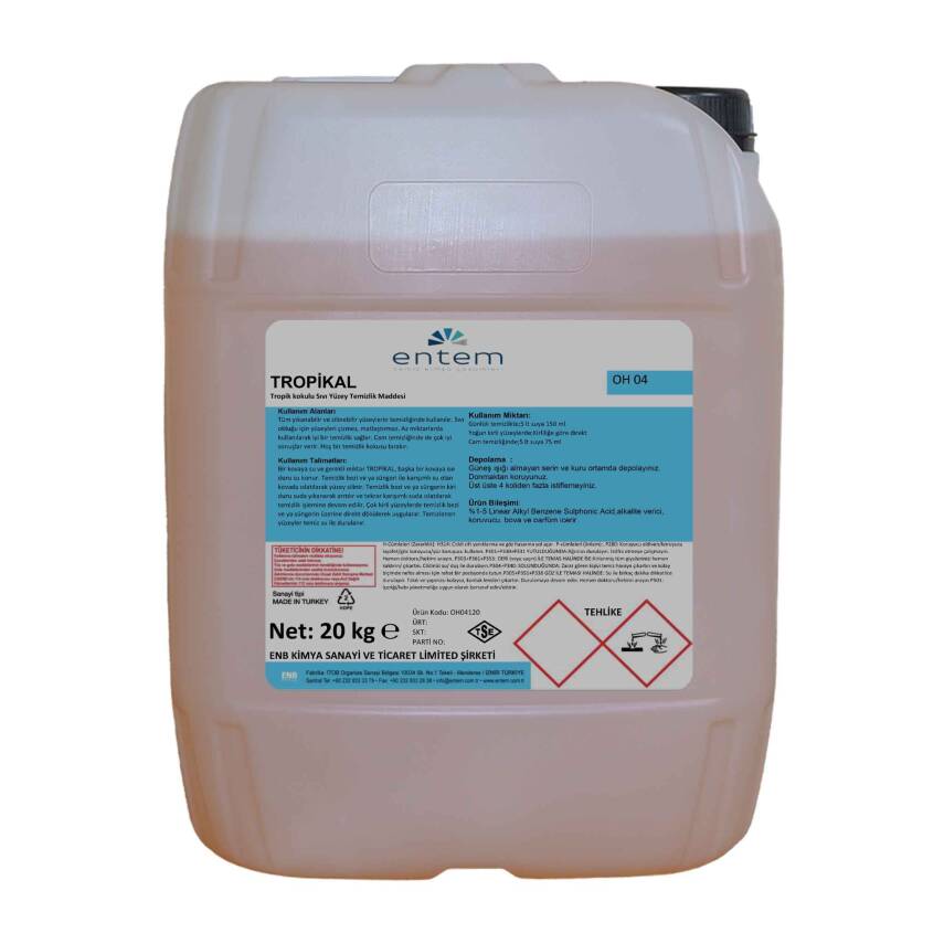 ENTEM TROPİKAL YÜZEY TEMİZLEYİCİ 20KG - 1