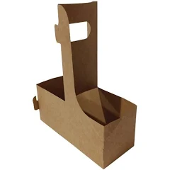 KRAFT KARTON BARDAK TAŞIYICI SAPLI 2 Lİ 100 ADET - 1