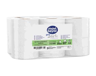 MAVİ BEYAZ İÇTEN ÇEKMELİ HAVLU 3,5KG - MAVİ BEYAZ