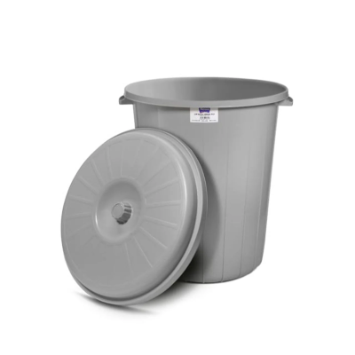 KAPAKLI GRİ ÇÖP KOVASI 70 LT - NOSSA