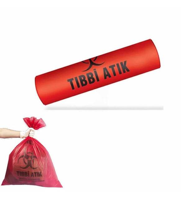 TIBBİ ATIK ÇÖP POŞETİ BÜYÜK 65X80 480 GR - 1