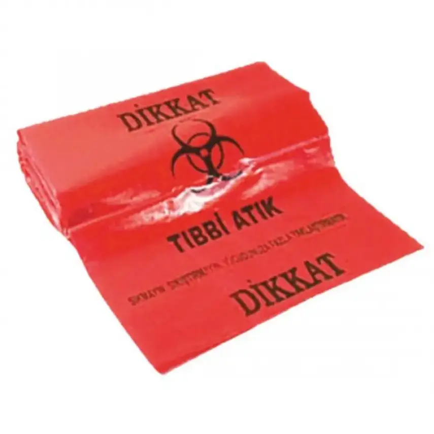 TIBBİ ATIK ÇÖP POŞETİ JUMBO 80X110 800 GR - 1