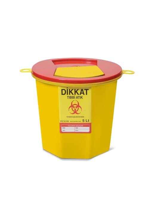 TIBBİ ATIK KOVASI 5 LT - 1