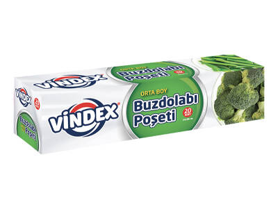 VİNDEX BUZDOLABI POŞETİ ORTA BOY 20 Lİ - VİNDEX